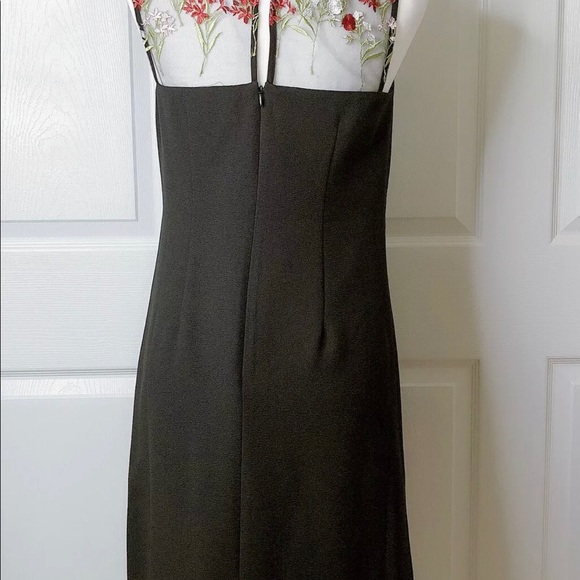 Karl Lagerfeld Embroidered Floral Mesh Black Dress - Picture 8 of 16